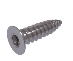 Hexalobular socket countersunk head tapping screws